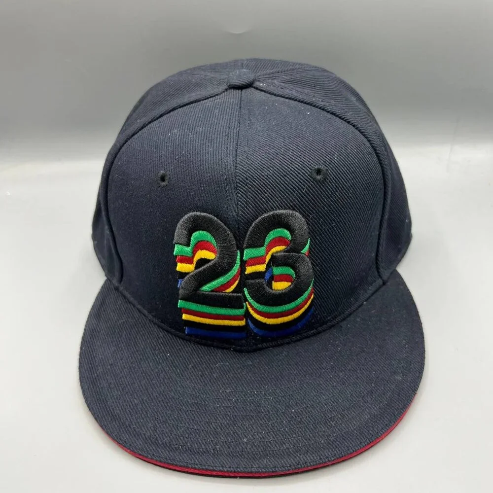 Air Jordan 23 Hat Men 7 3/8 Navy‎ Blue Embroidered Logo Jumpman Fitted Cap
